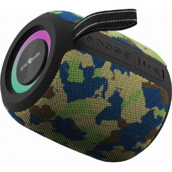 Gembird Portable Bt Party Speaker With Rgb Led Light Effect Camo - (SPK-BT-LED-05-CM)