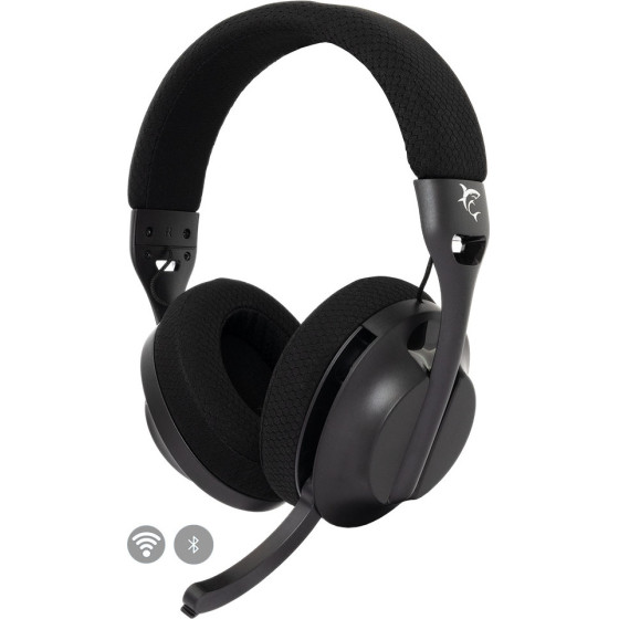 White Shark Triple Mode (WIRED/WIRELESS/BT) Gaming Headset WGH-2441 Black - (FALCON-BLK)