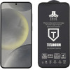 Idol 1991 Tempered Glass Samsung S25 5G 6.2'' 9H 0.2mm Titanium Semi Curved Finger Unlock Full Glue Ultra Thin BLACK