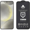 Idol 1991 Tempered Glass Samsung S25 Plus 5G 6.7'' 9H 0.2mm Titanium Semi Curved Finger Unlock Full Glue Ultra Thin BLACK