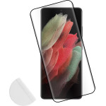Idol 1991 Tempered Glass Samsung S21 Ultra 5G 6.8'' 9H 0.30mm 3D Full Glue Semi Curved Finger Unlock Black + Squeezy CARD