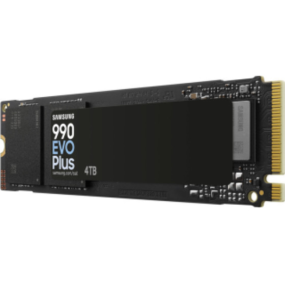 Samsung Ssd M.2 Nvme PCI-E GEN4/5 4TB Series 990 Evo PLUS, M.2 2280, Nvme PCI-E GEN4x4/5x2, Read 7250MB/s, Write 6300MB/s, 5YW. - (MZ-V9S4T0BW)