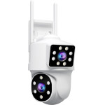 SriHome Pzt Ip Camera 4MP Dual Lens Wifi Panoramic Monitoring - (SH063)