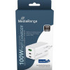 MediaRange 100W Gan Fast Charging Adapter 2x USB-C And 1x USB-A & USB-C Power Delivery And Quick Charge� Enabled White - (MRMA123)