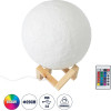 GloboStar Moon ����������� ��������� Led 3W 150lm 360� Dc 5V IP20 Rgb Dimmable ����� �������� �� ���� ���� - ���������� ���� �� �����, ����� ��������� - �20 x �20 x �23cm - 2 ������ ������� - (79607-S)