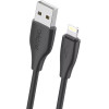 Celebrat ������� Lightning �� Usb CB-31, 15W, 480Mbps, 1m, ����� - (CB-31A-L-BK)