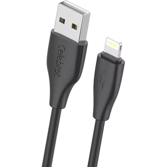 Celebrat ������� Lightning �� Usb CB-31, 15W, 480Mbps, 1m, ����� - (CB-31A-L-BK)