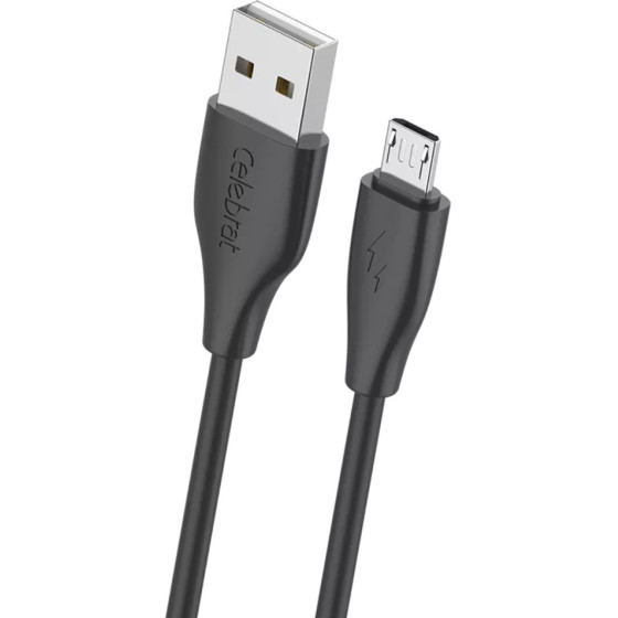 Celebrat ������� Micro Usb �� Usb CB-31, 15W, 480Mbps, 1m, ����� - (CB-31A-M-BK)