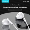 Celebrat Earphones �� ��������� G34, 3.5mm �������, 14mm, 1.2m, ����� - (G34-WH)
