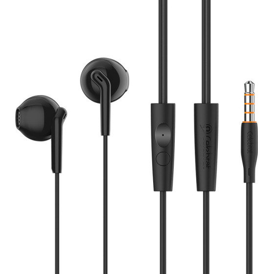Celebrat Earphones �� ��������� G34, 3.5mm �������, 14mm, 1.2m, ����� - (G34-BK)