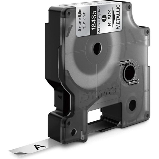 ������ ������������� Dymo Ind Rhino Tape Permanent Polyester Black On Metallic 9mm - (SS071817)