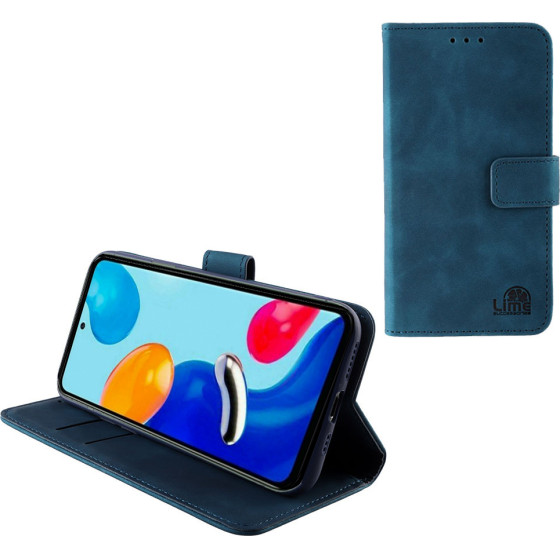 Lime Successories Lime ���� Xiaomi Redmi Note 11/Redmi Note 11S 6.43'' Essential Magnet Book Stand Clip Dark BLUE