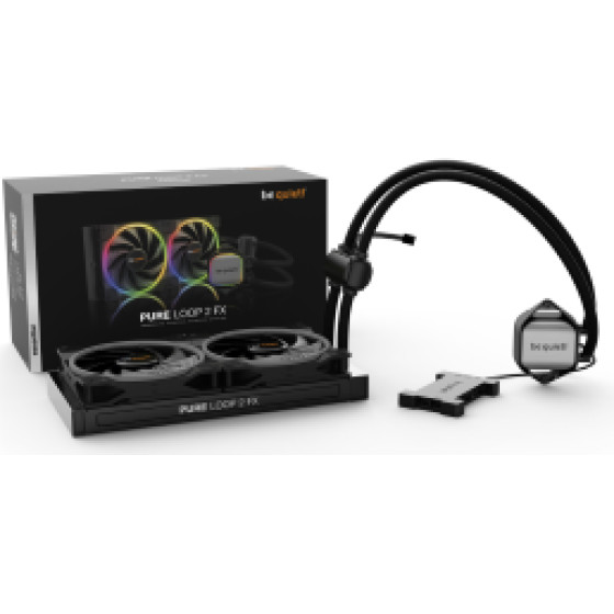 Bequiet Cpu Hydro Cooler Pure Loop 2 Fx 280MM Intel 1851/1700/1200/2066/1150/1151/1155/2011(-3), Amd AM5/AM4, Square Argb Illuminating Cooling BLOCK, 2x140MM Fan Argb Light WINGS, 3YW. - (BW014)