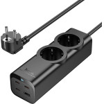 Hoco ��������� �� 2 x ����� + 3 x USB-C + 1 x USB-A �� ������� 2m ����� - (NS10 Wisdom)