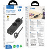 Hoco ��������� �� 2 x ����� + 3 x USB-C + 1 x USB-A �� ������� 2m ����� - (NS10 Wisdom)