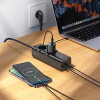 Hoco ��������� �� 2 x ����� + 3 x USB-C + 1 x USB-A �� ������� 2m ����� - (NS10 Wisdom)