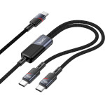 Hoco ������� �������� USB-C �� 2 x USB-C 100W 20V/5A ����� 1.2m. - (U139)