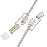 Hoco ������� �������� USB-C/Ip �� USB-C/���� 3A 1.2m Braided ���� - (U138)