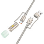 Hoco ������� �������� USB-C/USB-A �� USB-C/���� 3A 1.2m Braided ���� - (U138)