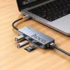 Hoco Hub USB-C 8-in-1 �� Hdtv + RJ45 + SD/TF+ Pd + Type-C 3.0 + 2x Usb 3.0 ���� 18cm - (HB52 Wow)