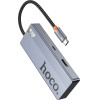 Hoco Usb Hub 5-in-1 USB-C �� HDTV+PD+ 3 � USB3.0 ���� 18cm - (HB50 Wow)