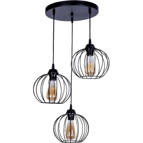 GloboStar Flamia Vintage �������� ��������� ������ ������� 3 x E27 IP20 ����� ������� - �40 x �40 x �60cm - (201-0109)