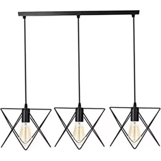 GloboStar Glind Vintage �������� ��������� ���� ������� 3 x E27 IP20 ����� ������� - �55 x �25 x �70cm - (201-0092)