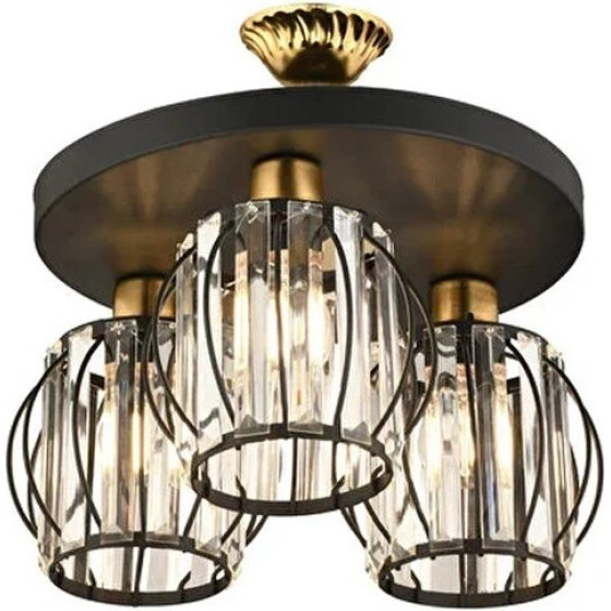 GloboStar Illume Vintage ��������� ������ ��������� ������� 3 x E27 IP20 ����� & ����� ������� �� ������� ����� - �35 x �35 x �40cm - (201-0100)