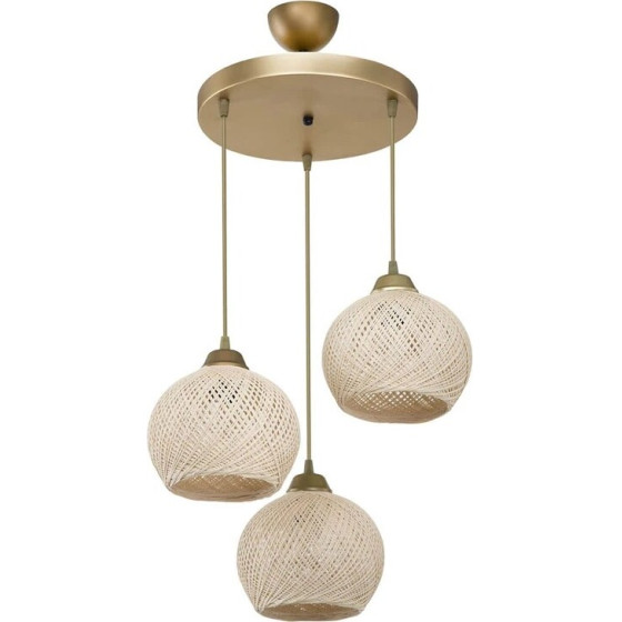 GloboStar Illumio Vintage �������� ��������� ����� ������� 3 x E27 IP20 ����� ������� �� ���� ������ - �30 x �30 x �70cm - (201-0027)