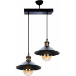 GloboStar Lucana 201-00043 Vintage �������� ��������� ���� Vintage ������ 2 x E27 IP20 M�������� ����� - �40 x �25 x �75cm - (201-0043)