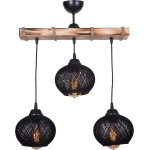 GloboStar Luma Vintage �������� ��������� ���� ������� 3 x E27 IP20 ���� ���� �� ����� ������ - �50 x �20 x �63cm - (201-0010)