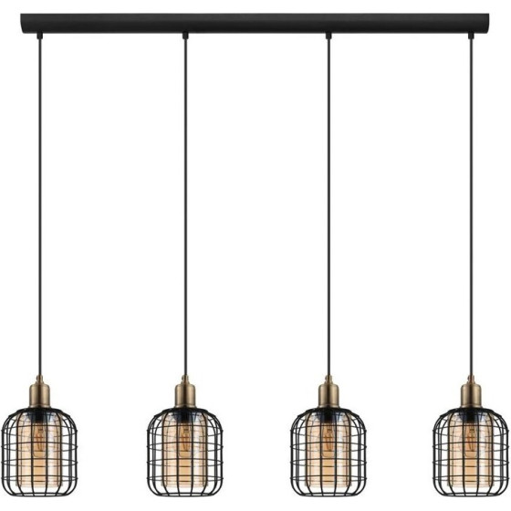 GloboStar Pulsar Vintage �������� ��������� ���� �������� 4 x E27 IP20 ����� ������� - �70 x �20 x �80cm - (201-0103)