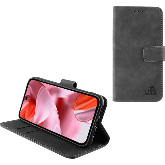 Lime Successories Lime ���� Google Pixel 9A 5G 6.3'' Essential Magnet Book Stand Clip GREY
