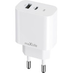 Maxlife Travel Charger MXTC-06-25 Pd + 1 Port 25W White - (MXTC-06-25W)