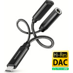 Axagon ADA-Hcpd USB-C To 3.5MM Jack - HI-Res Dac Audio ADAPTER, 384KHZ/32BIT, Pd 60W 3A