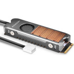 Axagon CLR-M2FAn Active Fan - M.2 SSD, 80MM SSD, Copper BODY, Silicone Thermal PADS, Height 13MM