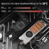 Axagon CLR-M2FAn Active Fan - M.2 SSD, 80MM SSD, Copper BODY, Silicone Thermal PADS, Height 13MM