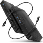 Axagon HMC-U4 USB-C 4.0 Gen 3X2 40GBps Hub 8K Hdmi +Dp + 3X USB-A + 2X USB-C, RJ-45 + UHS-Ii SD/MSD, Hq AUDIO, Dc 5V, Pd 100W + ADAPTER