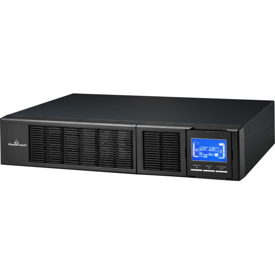 Powertech Ups On Line �� �����, 2000VA/1800W, 2U, 3x Schuko Output - (PT-1358)