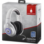 Spartan Gear - Medusa Wired Headset (Compatible With PC, Playstation 4, Playstation 5, xboxone, Xbox Series x/s, switch) (color: White/Black)