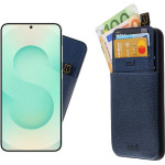 Idol 1991 ���� Samsung S25 Plus 5G S936 6.7'' ANTI-Rfid Leather Smart Wallet Camera Guard BLUE