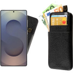 Idol 1991 ���� Samsung S25 Ultra 5G S938 6.9'' ANTI-Rfid Leather Smart Wallet Camera Guard BLACK