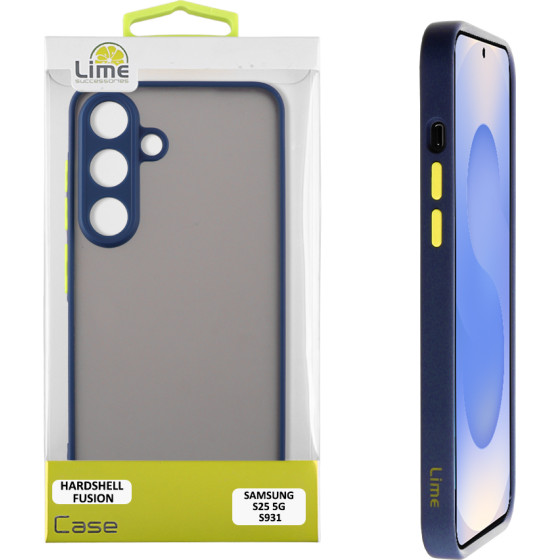 Lime Successories Lime ���� Samsung S25 5G S931 6.2'' Hardshell Fusion Full Camera Protection Blue With Yellow KEYS