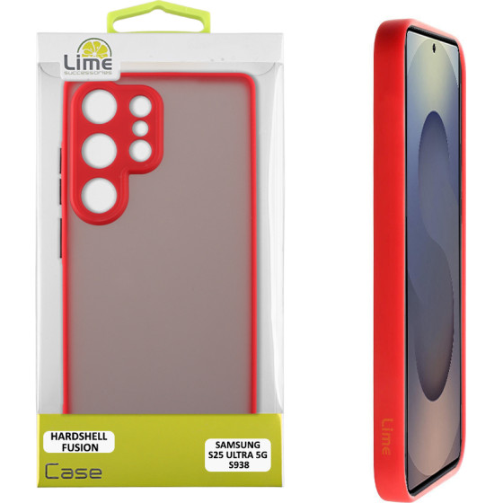 Lime Successories Lime ���� Samsung S25 Ultra 5G S938 6.9'' Hardshell Fusion Full Camera Protection Red With Black KEYS