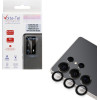 Volte-Tel Camera Glass Cover Samsung S25 Ultra 5G 6.9'' 9H 0.33MM Premium Easy Application BLACK