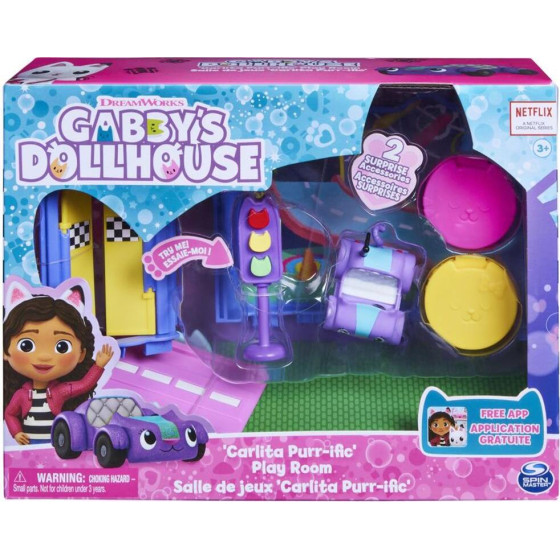 Spin Master Gabbys Dollhouse: Carlita Purr-Ific Play Room Deluxe Room Set (6064149)