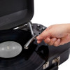 AIWA Vintage Turntable In Leather Briefcase With 2 Way Bluetooth , USB-MP3 Player & Recorder Silver - (VPX-1951-TN)