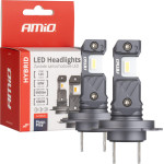 AMiO ������ Led H7/�18 12V 60W 6.000K 5.600lm +400% Led CAN-Bus Hybrid Series - 2 ���. - (04115)