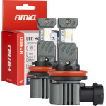 AMiO ������ Led H8/�9/�11/�16 12V 60W 6.000K 5.600lm +400% Led CAN-Bus Hybrid Series - 2 ���. - (04116)