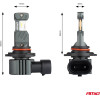 AMiO ������ Led H�3 9005 / HIR1 / H10 12V 60W 6.000K 5.600lm +400% Led CAN-Bus Hybrid Series - 2 ���. - (04117)
